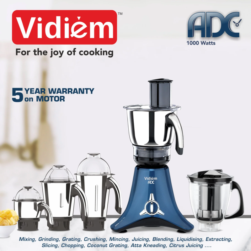 VIDIEM ADC AZURE BLUE 1000W MIXER GRINDER - Image 2